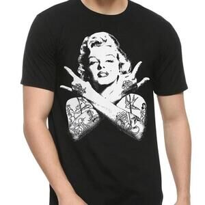 Marilyn Monroe Tattooed Rock Pop Art Portrait T Shirt